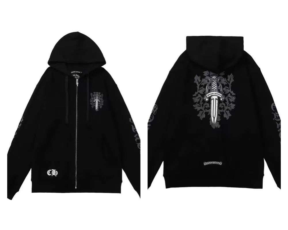 2026 New Cross-Border CH Hoodie Cross Horseshoe Couple Zipper Hooded Sweatshirt Jacket Trendy Brand 30/1 - Image 44
