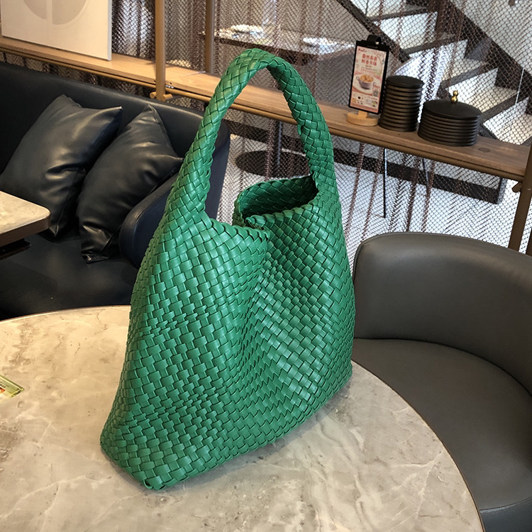 2024 new high-end hand-woven bag large-capacity shoulder tote bag underarm bag bucket bag mother-and-child bag trend - Image 14