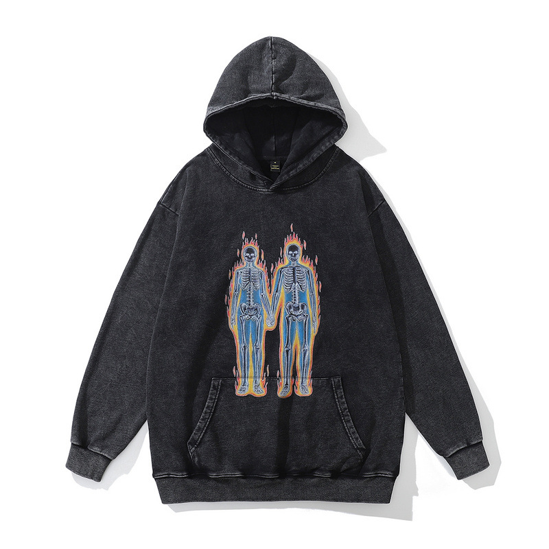 TKPA original American hiphop hip-hop old washed hooded sweater men's and women's street country tide brand loose jacket - Image 6