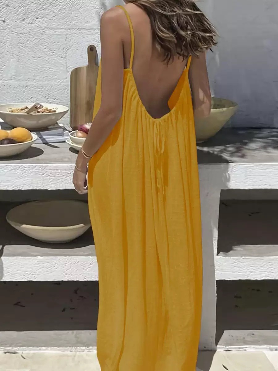 2026 New Women's Strappy Backless Loose-fitting Home Wear Dress (Amazon/AliExpress Cross-Border) - Image 11