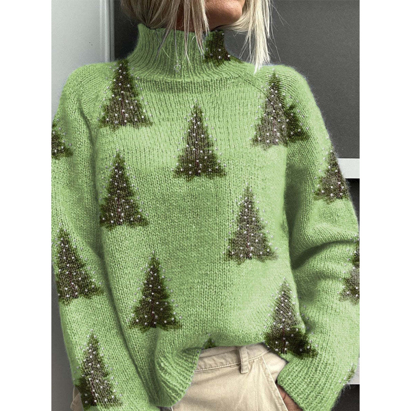 New Christmas Abstract Print Casual Cape Cardigan Sweater for Foreign Trade and Cross-Border - Image 36