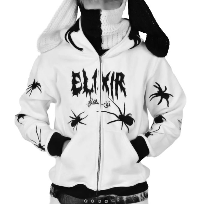 2022 autumn and winter new European and American popular zipper sweater new Amazon hip-hop hoodie men's and women's jacket - Image 17