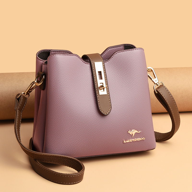 Bag women's bag new style 2021 Messenger shoulder bag women hit color fashion women's bucket bag women Europe and America one piece dropshipping - Image 11