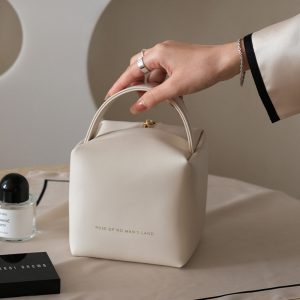 2025 new mini cream cosmetic bag ins sense portable large capacity PU waterproof travel skin care product storage bag