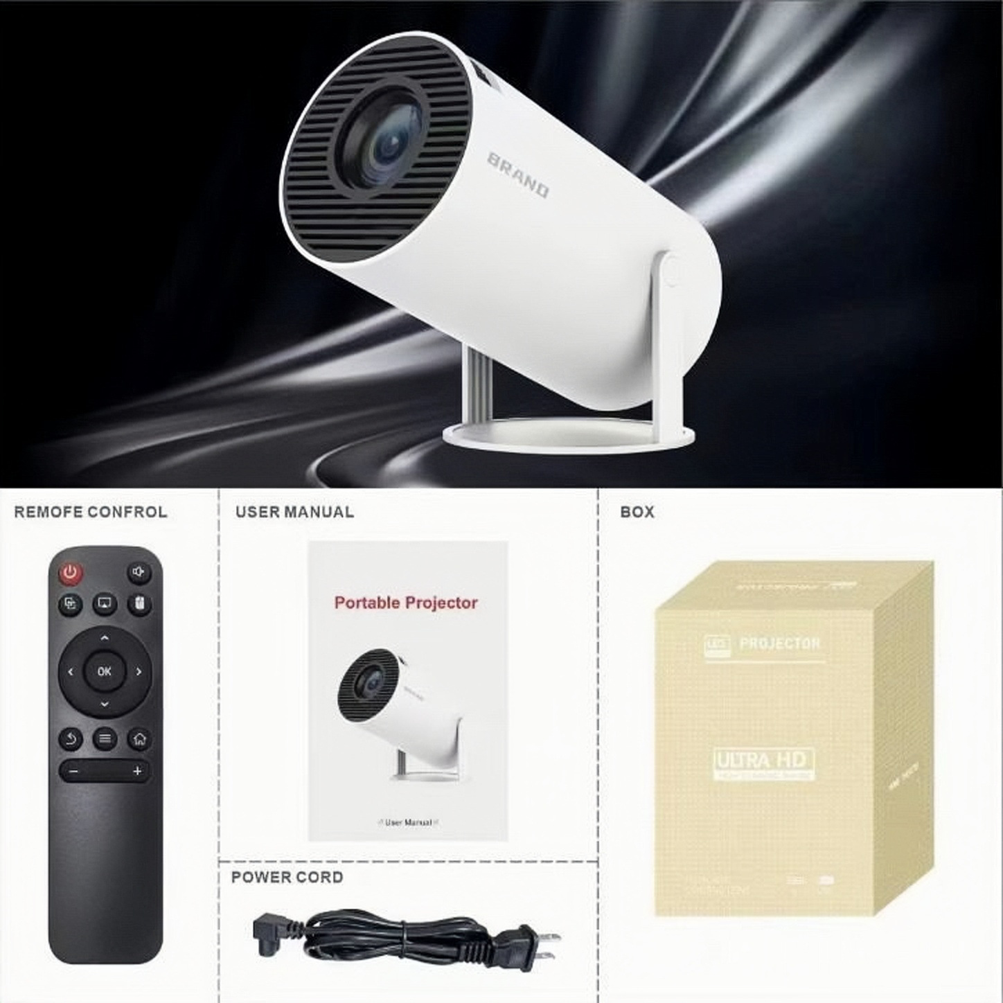 Cross-border hot model HY300 projector Android 11 original stock - Image 4