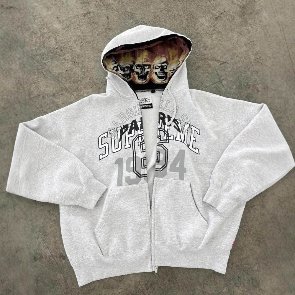 2024 New Style Zipper Cardigan, Cross-border 1994 English Print, Trendy Boy Hoodie Wholesale - Image 4