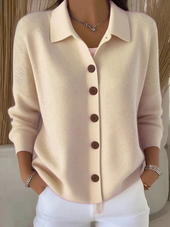 2026 European and American cross-border knitted cardigan button women's sweater coat autumn and winter new solid color casual fashion women's clothing - Image 9