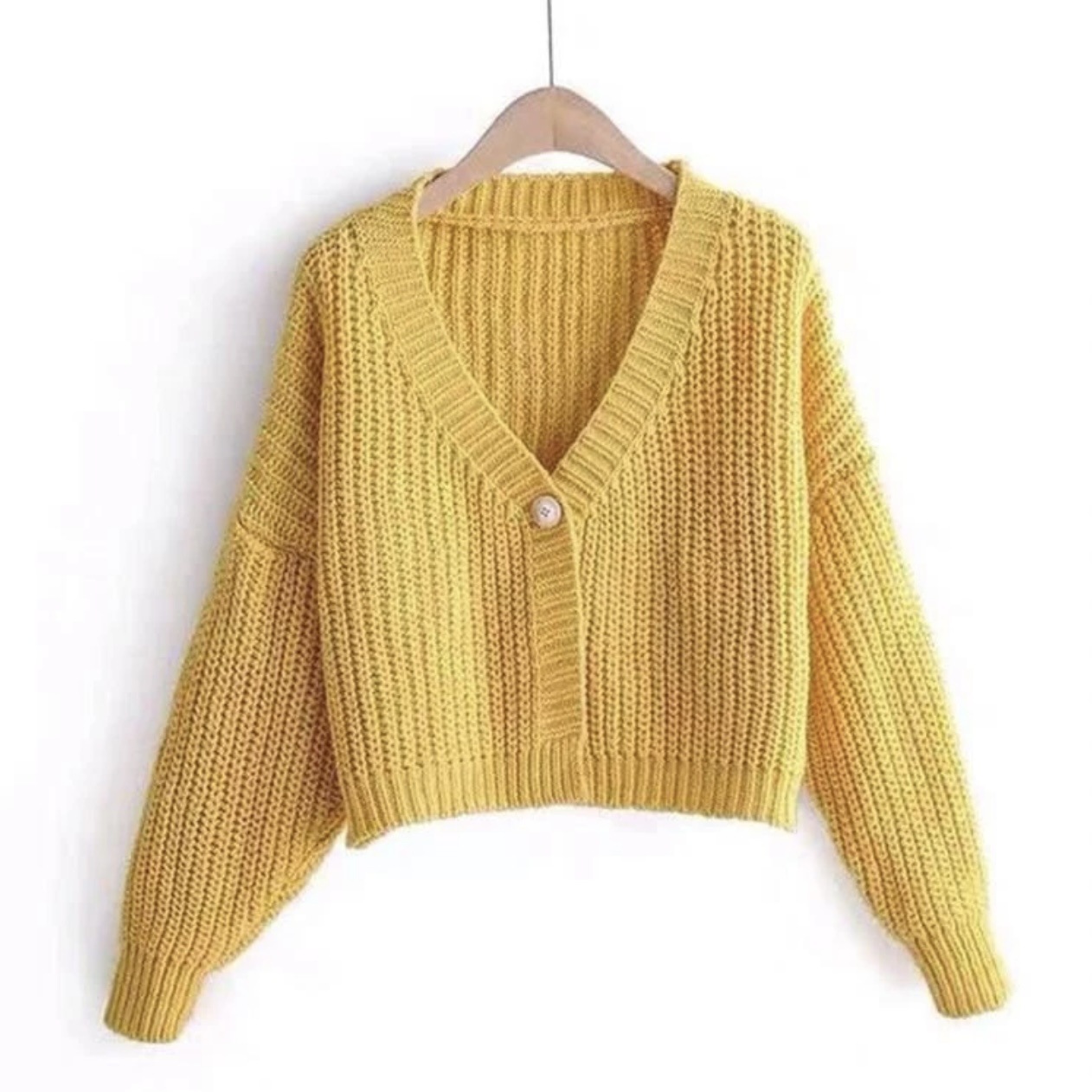 2026 New Sweet and Cute School Style Girls' Top, Loose Fit, Short Sleeve, Single Button Knit Cardigan - Image 16