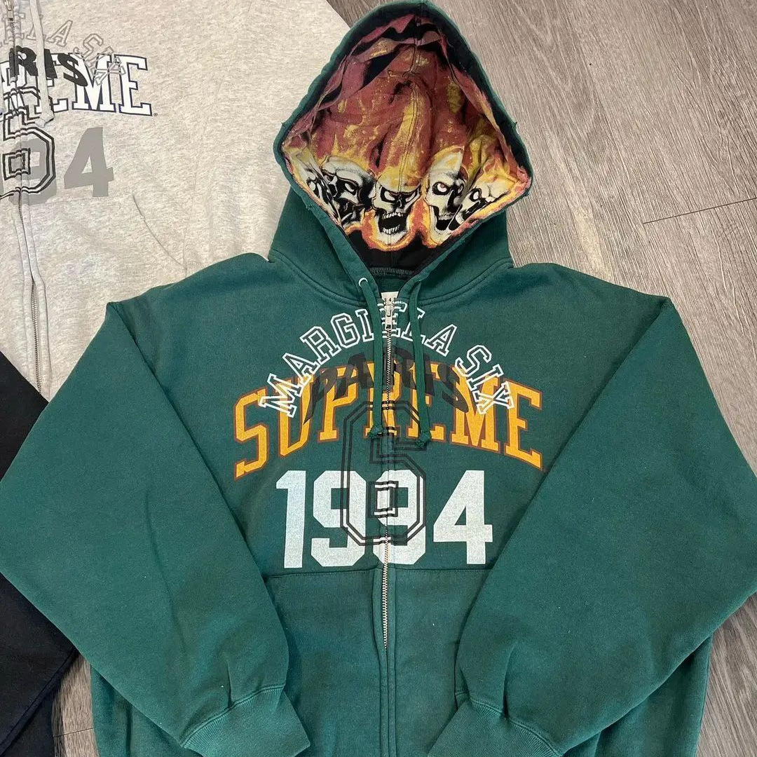 2024 New Style Zipper Cardigan, Cross-border 1994 English Print, Trendy Boy Hoodie Wholesale - Image 3