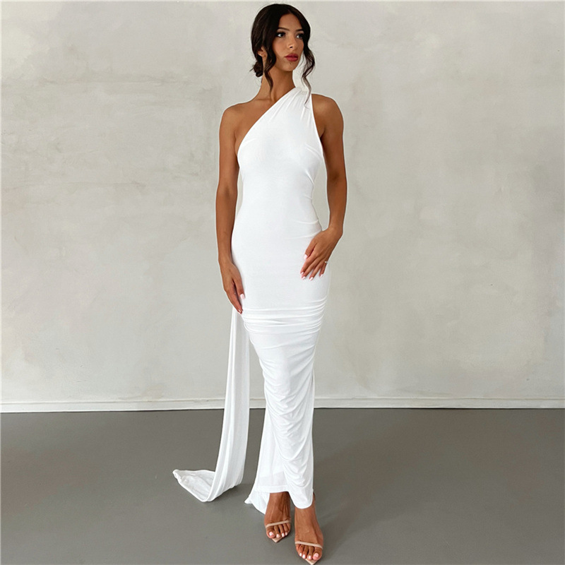 2024 spring and summer new European and American style cross-border women's clothing sexy backless halter neck hip-covering slim evening dress for women - Image 9