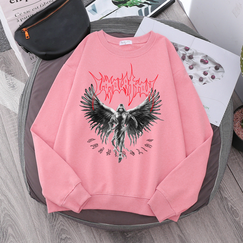 AliExpress wish cross-border new long-sleeved round neck loose street dark Harajuku fleece Y2K sweater - Image 4