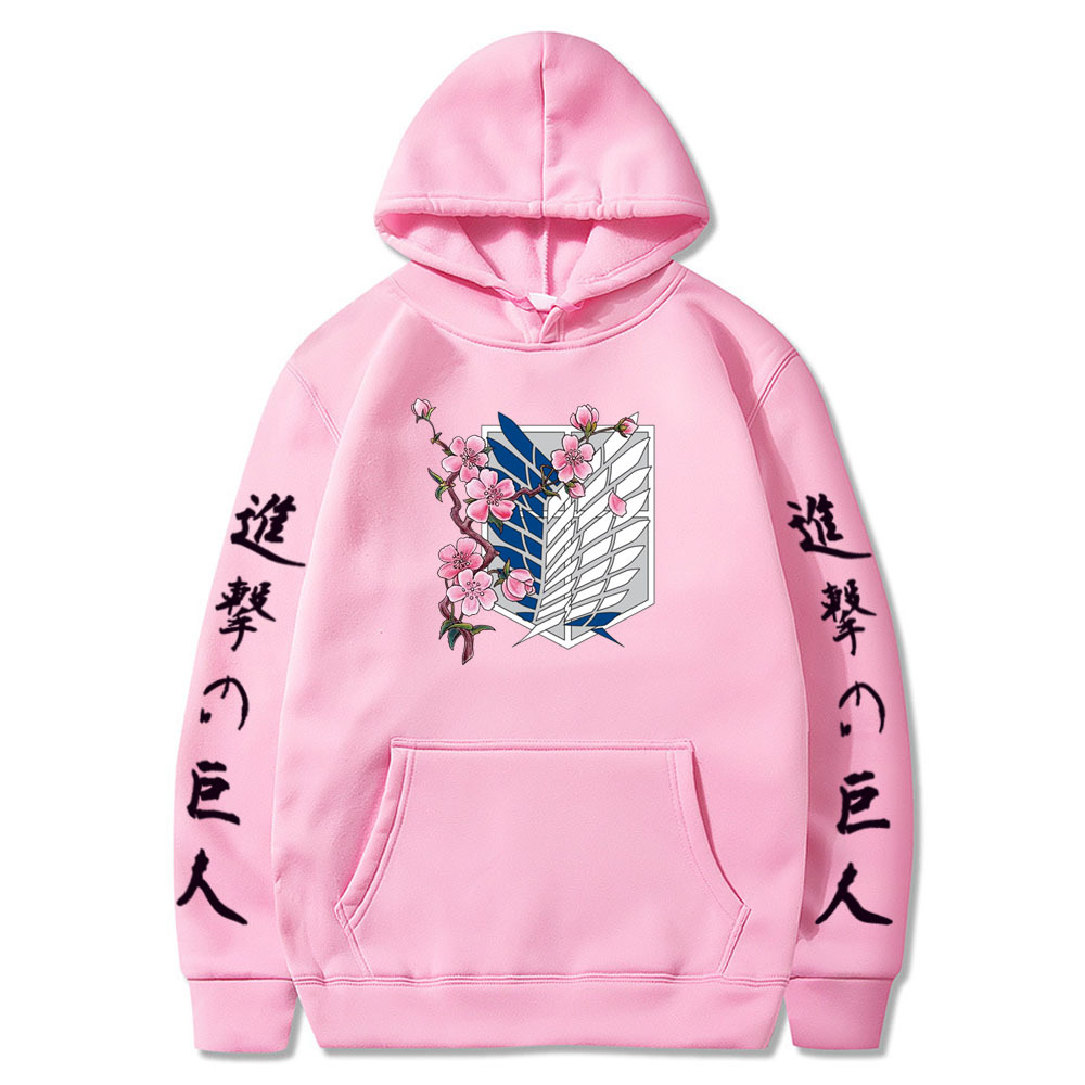 Attack on Titan LOGO hoodie sweatshirt- black letters on sleeves - Image 10