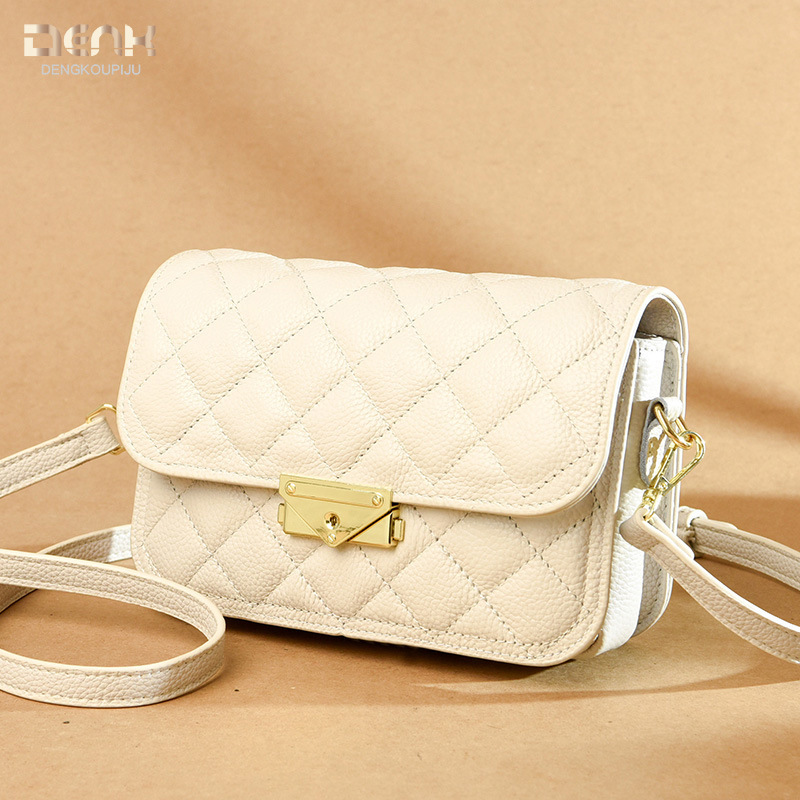 DENK cross-border wholesale 2023 new design gentle bag versatile fashion genuine leather crossbody small square bag women's bag - Image 2
