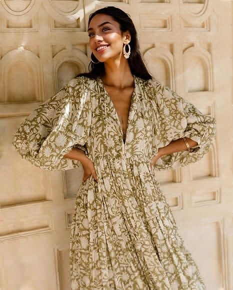 Amazon AliExpress cross-border best-selling personalized artistic European and American style rayon floral print dress - Image 7