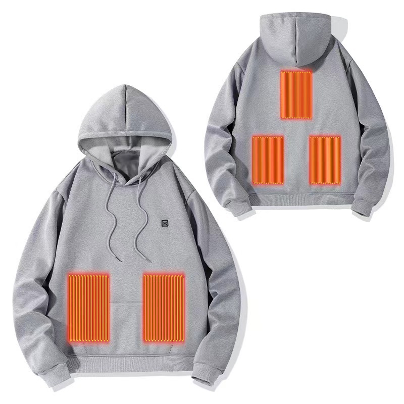 European and American cross-border Amazon independent station USB heating sweatshirt electric heating warm hooded sweatshirt casual men and women's clothing - Image 7