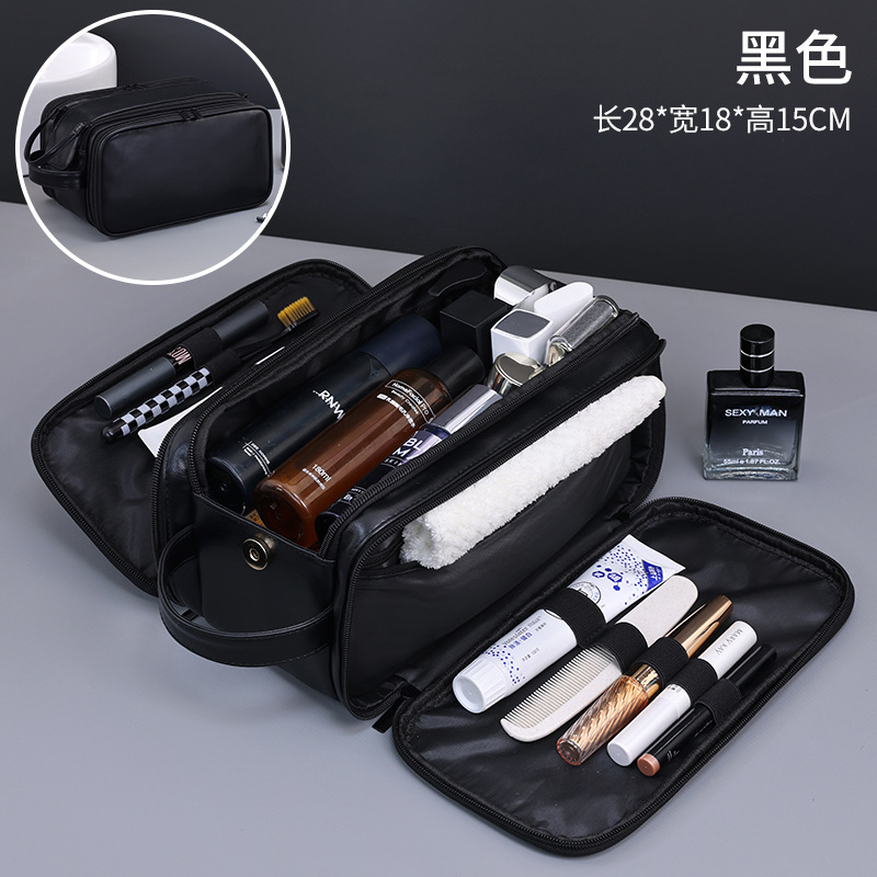 Cross-border, three-opening, multi-purpose business travel toiletry bag, high-end, large-capacity, multi-functional travel portable cosmetic bag/storage bag. - Image 5