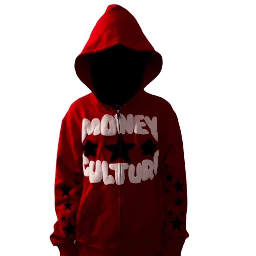 European and American street trend Y2K Gothic punk hip-hop fashion zipper hoodie - Image 6