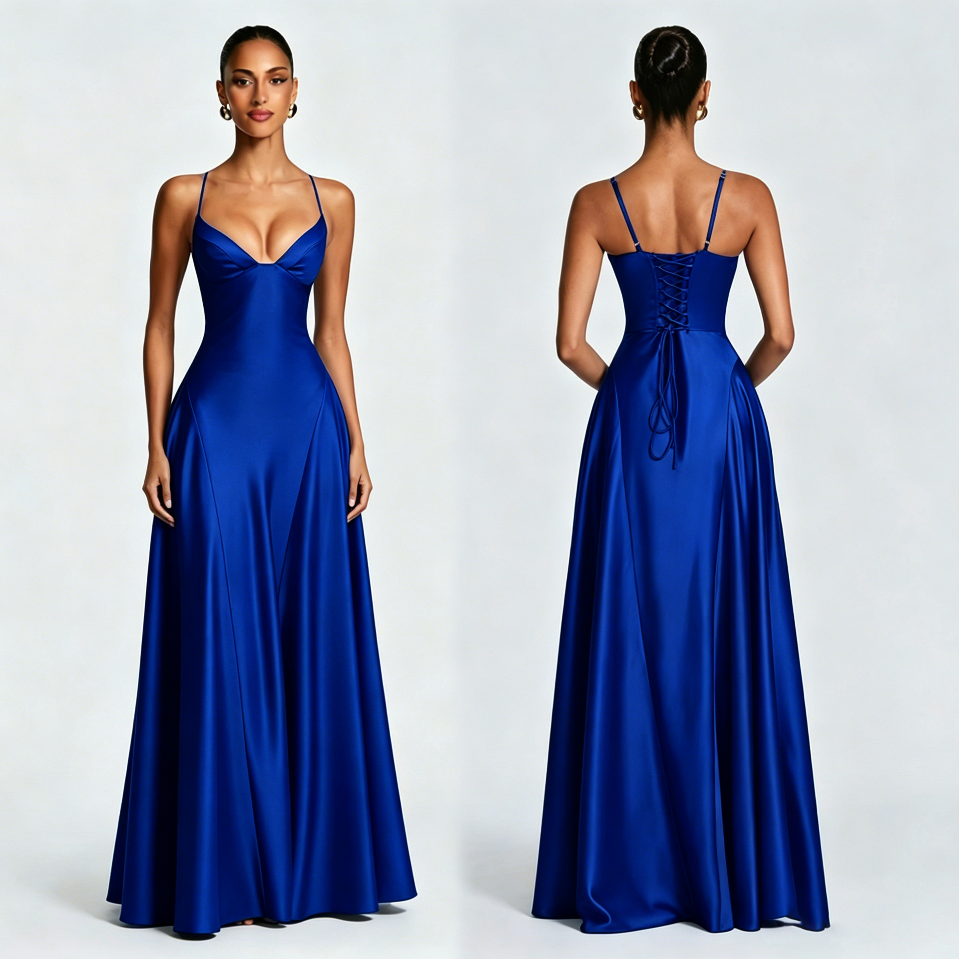 Women's Satin Strapless Bodycon Dress - Image 20