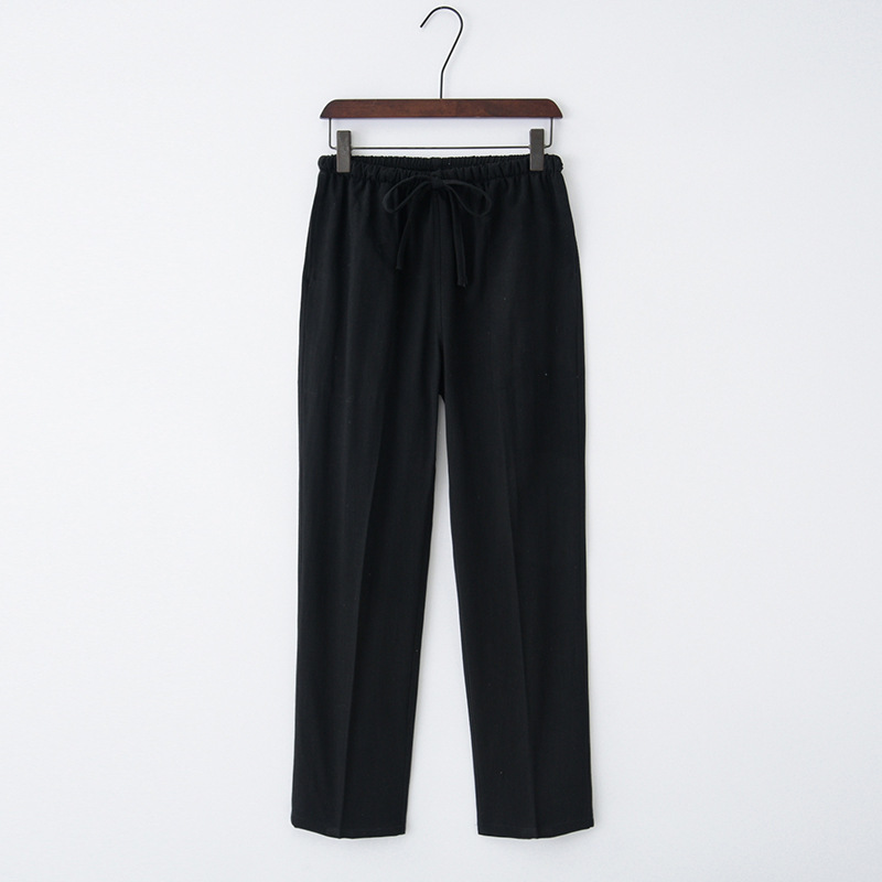 Chinese style men's linen casual pants loose large size trousers cotton and linen pants straight pants Tai Chi Kung Fu pants men - Image 6