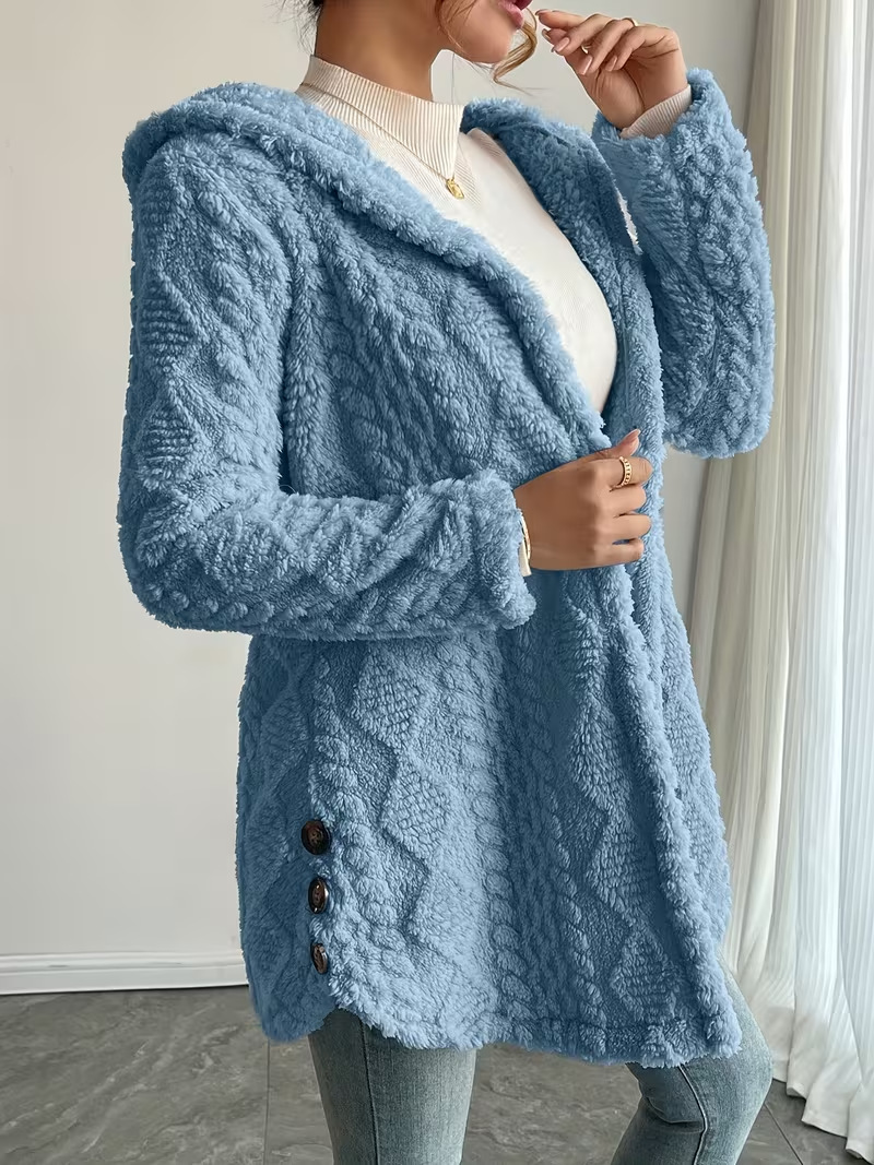 Women's Hooded Fleece Cardigan - Image 7