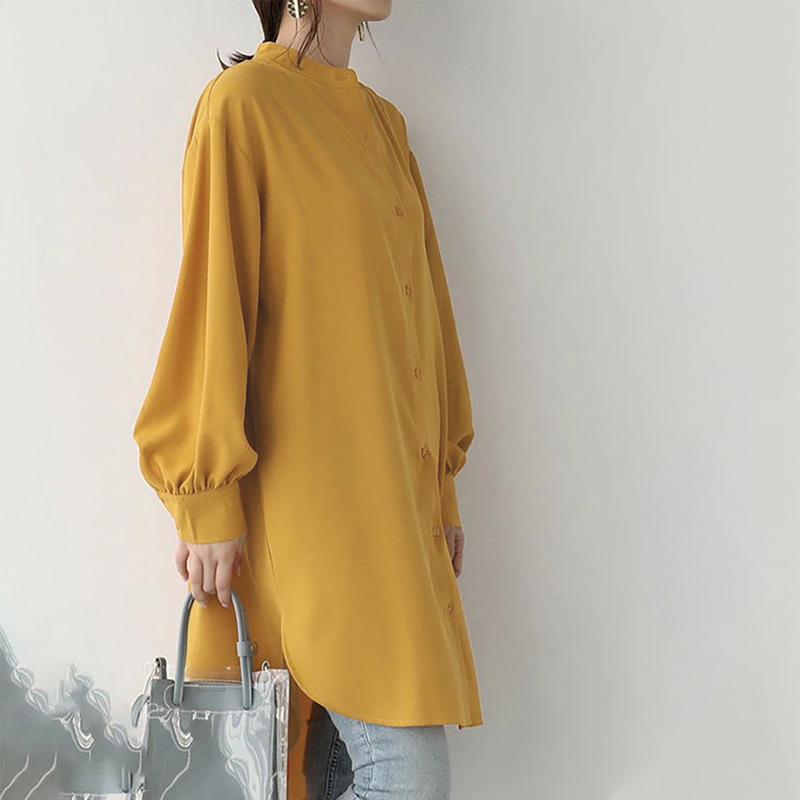 Japan Rakuten new products women's long-sleeved shirts women's loose mid-length shirt dress Amazon foreign trade - Image 10