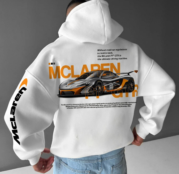 StreetcarHoodiePrintsMen Car Print Trendy Hoodie Loose Casual Versatile Hoodie - Image 21
