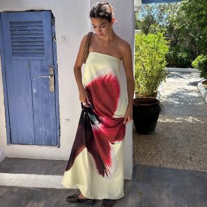 Women's Strapless Backless High-Waisted Dress