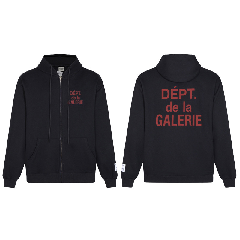GALLERY DEPT, a cross-border trendy brand, presents a letter slogan cardigan hoodie for men and women, featuring a relaxed fit and a loose fit. - Image 5