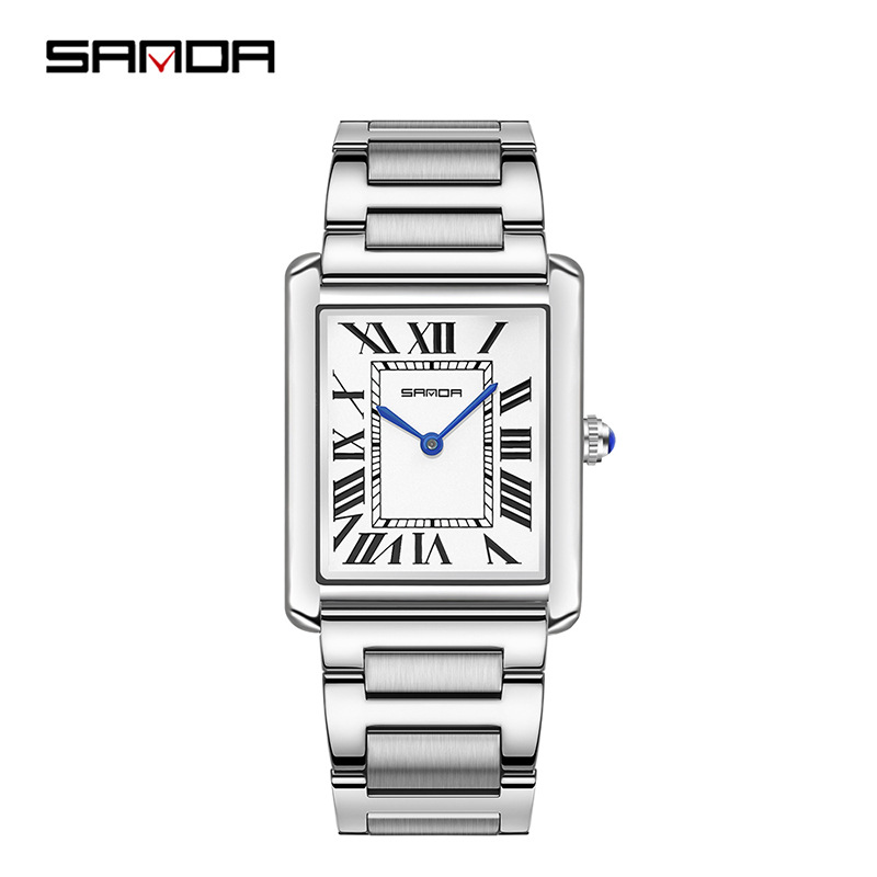 Sanda new Roman scale couple quartz watch belt fashion trend waterproof simple creative quartz men and women watch - Image 9