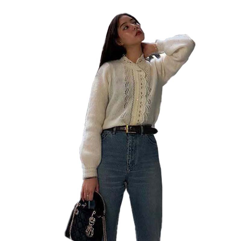 2025 Amazon Spring/Autumn New Arrival Cross-Border European and American Style Lazy Cardigan with Lace Trim - Image 6