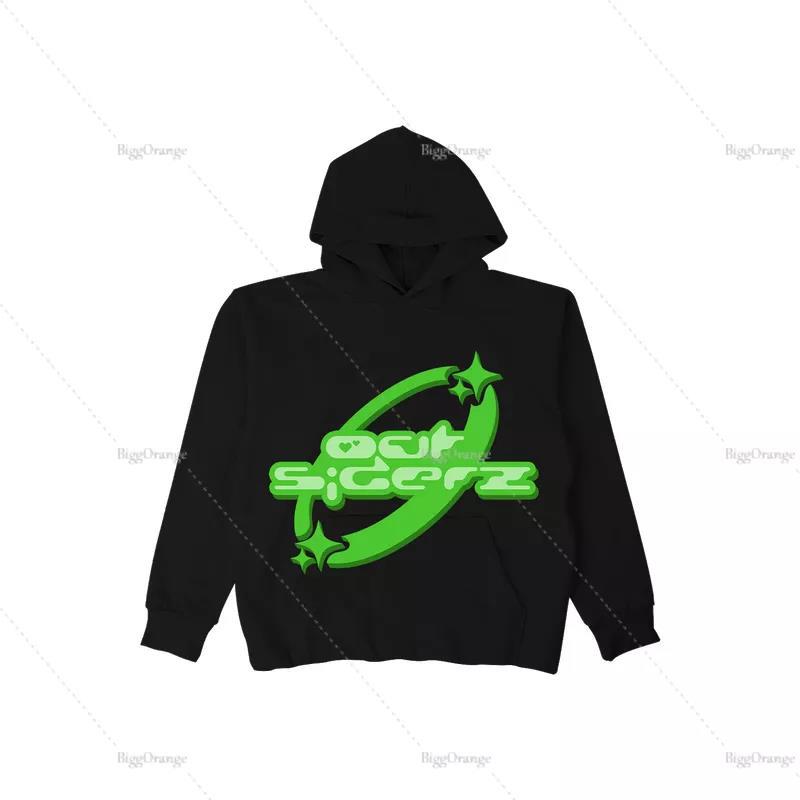 Oversized full face zipper sweater streetwear spring Y2k gothic punk star print hoodie tide - Image 16