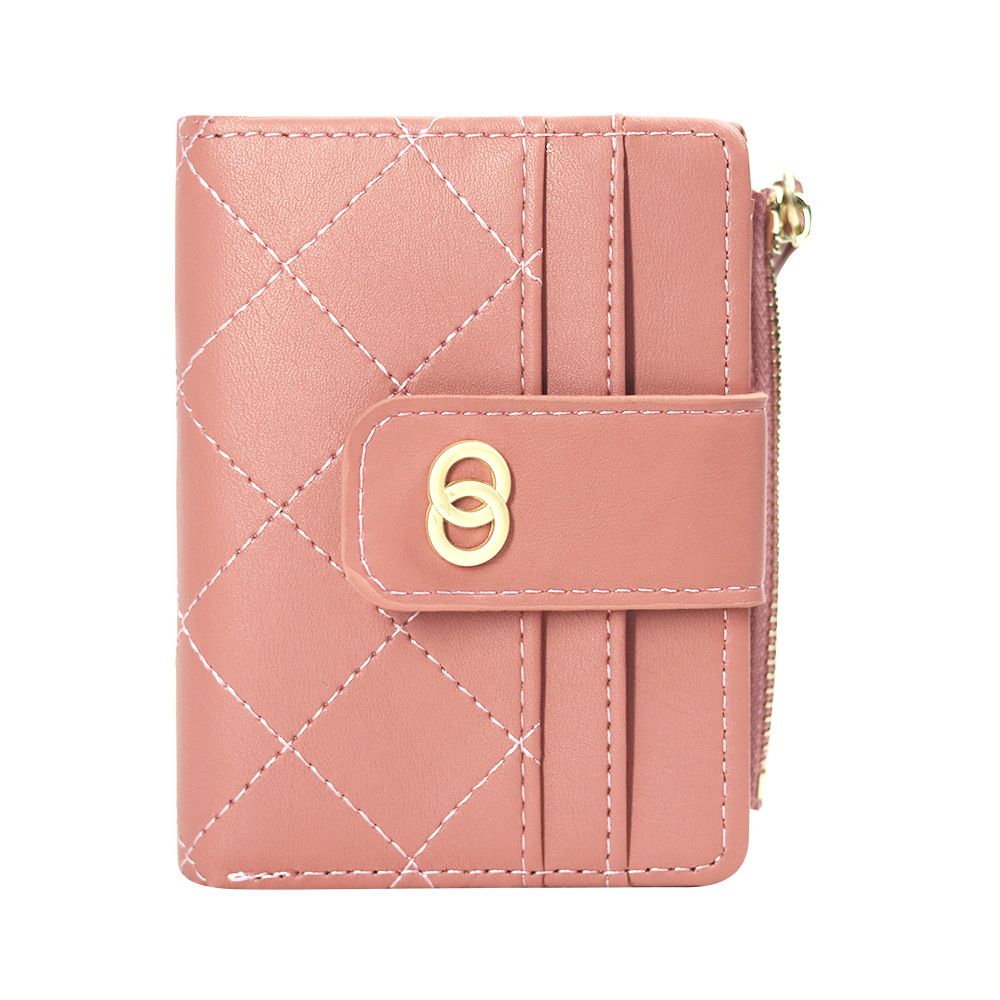The new Korean version of the women's wallet multi-card short section compact coin purse versatile trendy card wallet wallet spot wholesale - Image 12
