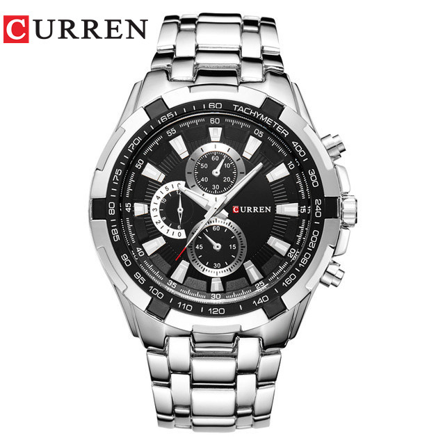 CURREN/Karen 8023 Fashion Large Dial Casual Business Watch Men's Quartz Watch Waterproof Watch - Image 4