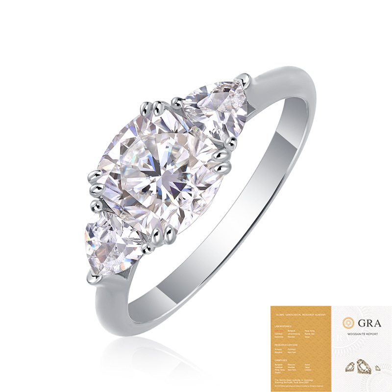 S925 Sterling Silver Guardian Ring, Moissanite Closed-Cut Ring, Hot Selling on Cross-Border TikTok, Factory Direct Wholesale. - Image 6