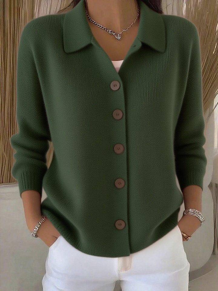 2026 European and American cross-border knitted cardigan button women's sweater coat autumn and winter new solid color casual fashion women's clothing - Image 14