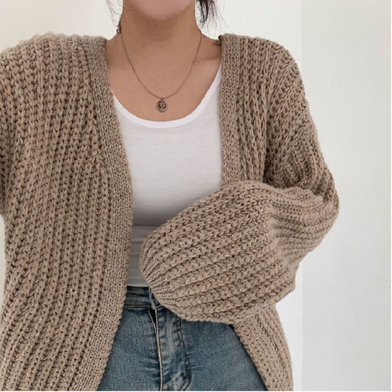 Open-Front Knit Cardigan - Image 9