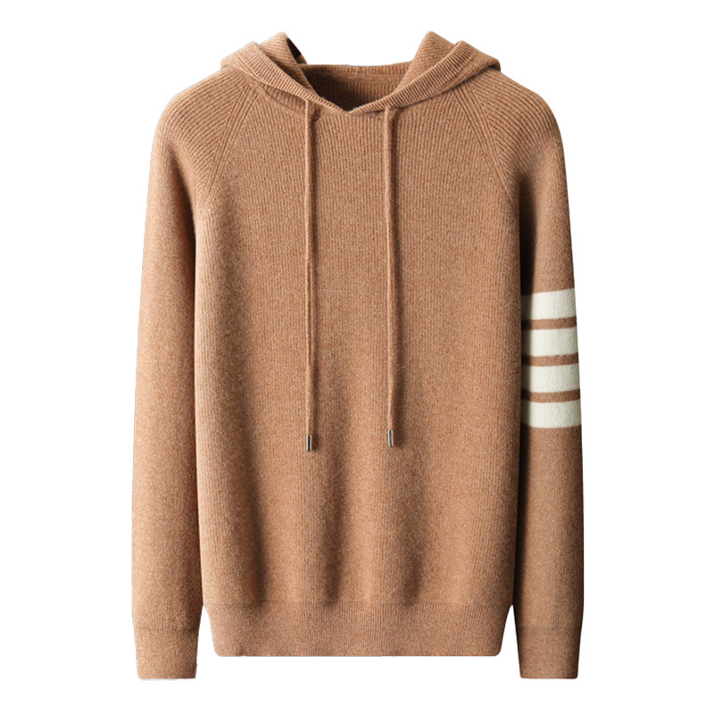 2024 new winter casual wool sweater men's hooded sweater wool sweater men's warm loose versatile cross-border delivery - Image 5