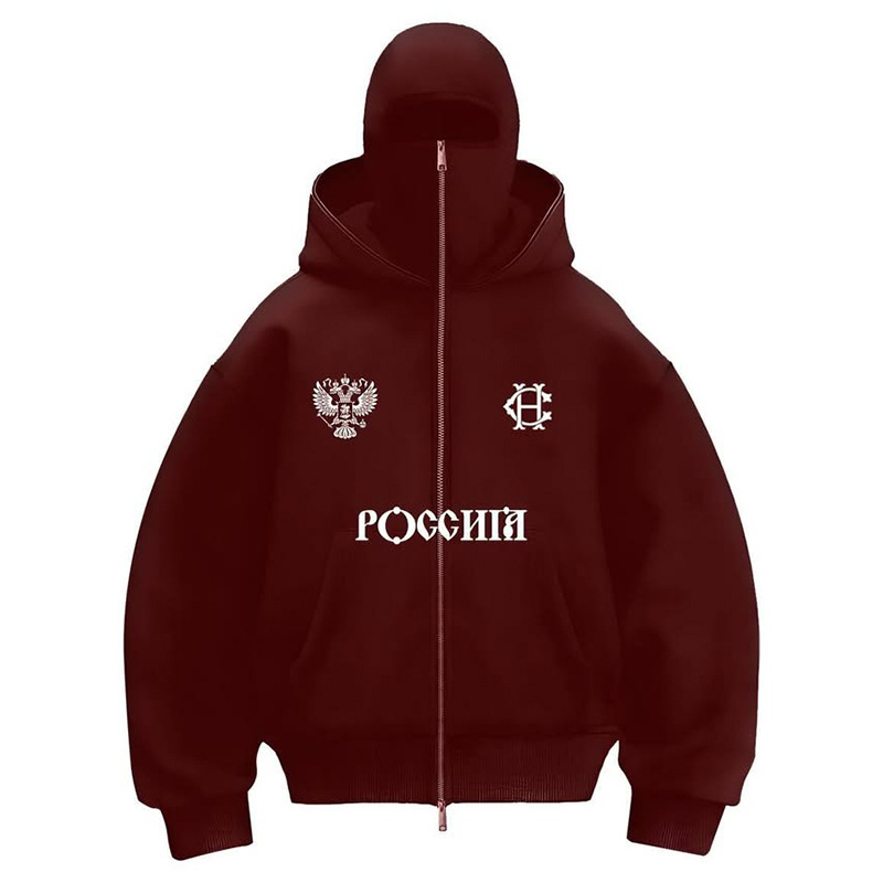 Cross-border trendy brand plus velvet double hood unique design hooded sweatshirt autumn and winter new men and women same style loose Y2K sweatshirt - Image 12