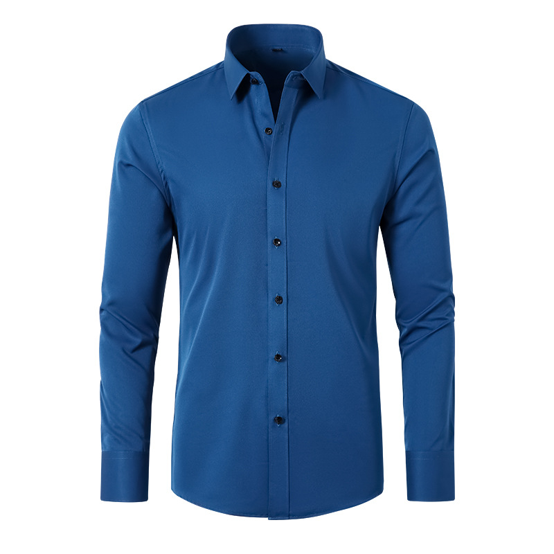 Jia Na Apparel Cross-Border Hot Selling Men's Long-Sleeve Shirt, Elastic, Wrinkle-Resistant, Business Casual Plus Size Shirt for Men - Image 6