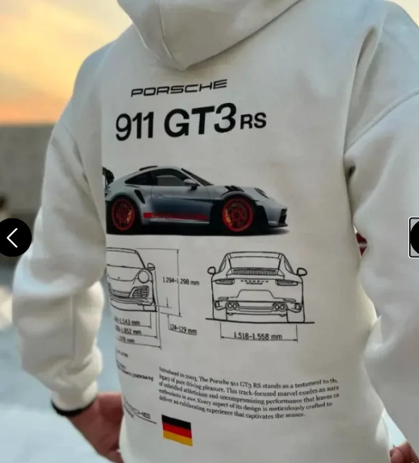 StreetcarHoodiePrintsMen Car Print Trendy Hoodie Loose Casual Versatile Hoodie - Image 48