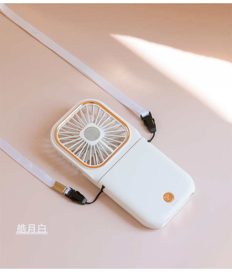 New USB ultra-thin private model folding hanging neck fan handheld charging treasure desktop bracket mute mini fan - Image 15