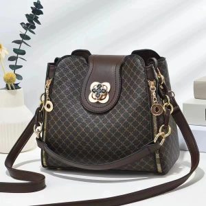2023 new contrast color flip plaid print large capacity one shoulder crossbody texture cross-border women's bag one piece dropshipping