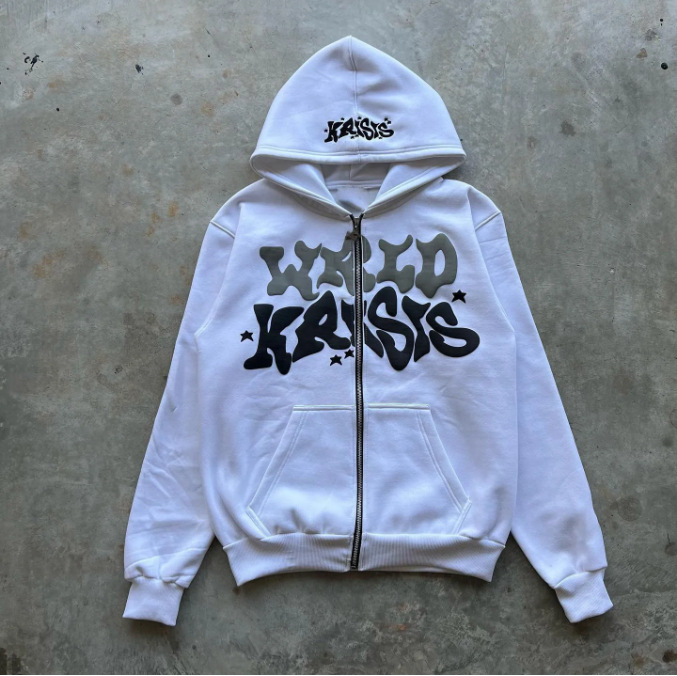 2022 European and American dark skull skeleton sweatshirt men's and women's hoodie Gothic couple Harajuku large size zipper sweatshirt - Image 6