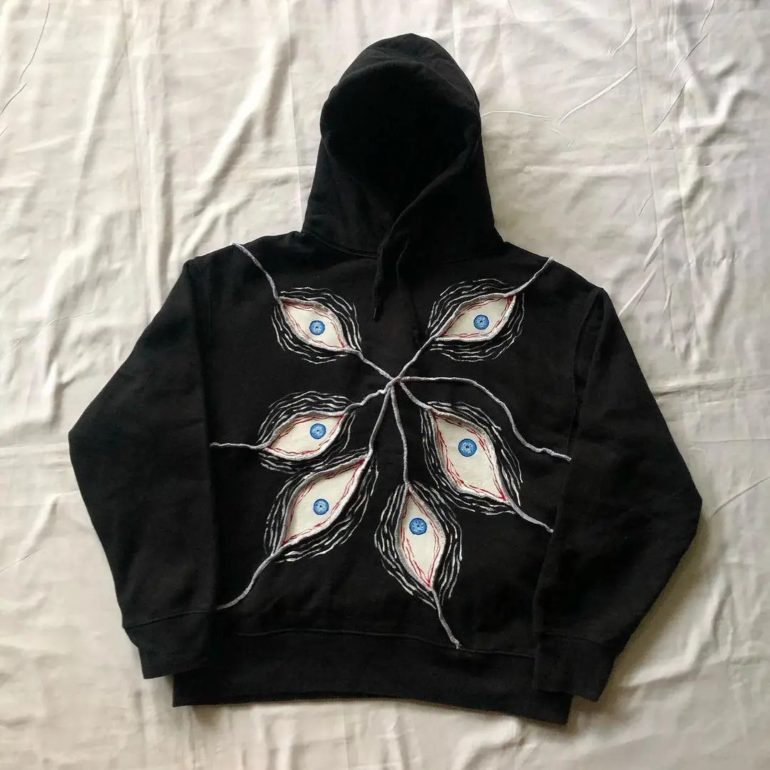 Y2K skeleton zip-up hoodie, 90s retro graphic print zip-up top, sweatshirt, sweatshirt, men's and women's. - Image 15