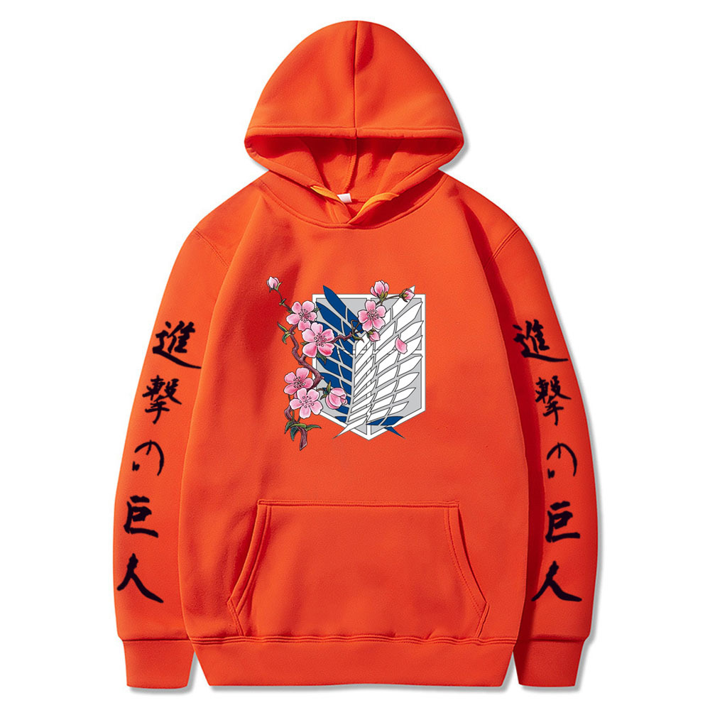 Attack on Titan LOGO hoodie sweatshirt- black letters on sleeves - Image 12