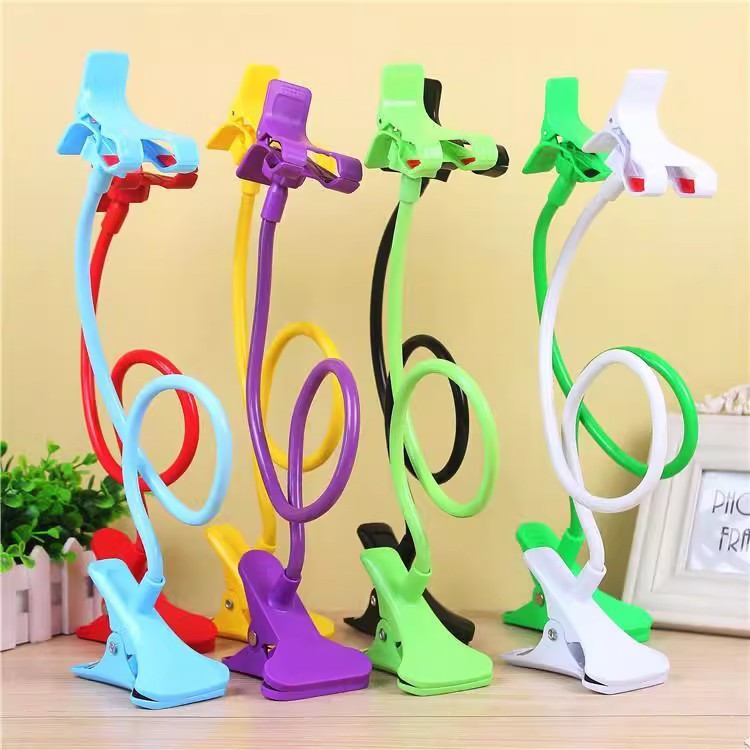 Wholesale of cross-border plastic lazy phone holders, bedside phone clips, double-clip bed lazy phone holders. - Image 2