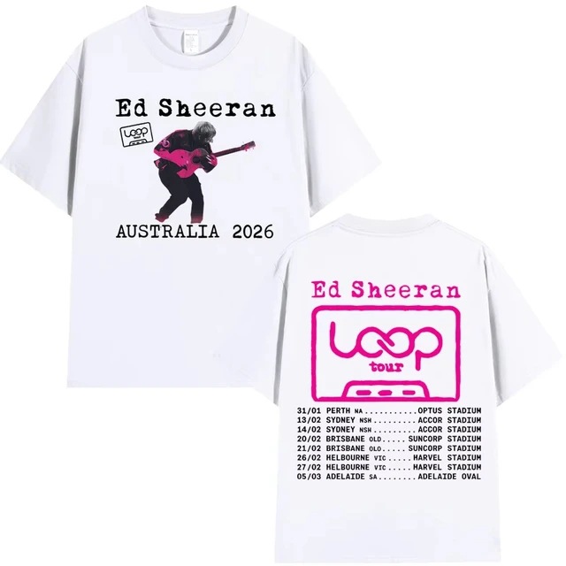 Ed Sheeran Loop Tour Australia 2026 Tour merchandise T-shirt, unisex style for fans. - Image 10