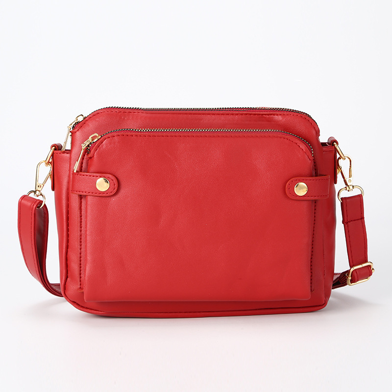 Three Layer Leather Crossbody Shoulder Three Layer Leather Crossbody Shoulder Cross Border - Image 6
