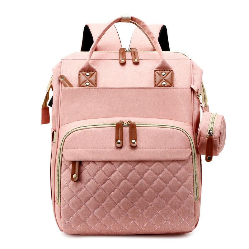 New summer portable crib mother and baby bag that can hang stroller, bottle, diaper bag, large capacity backpack mommy bag - Image 12