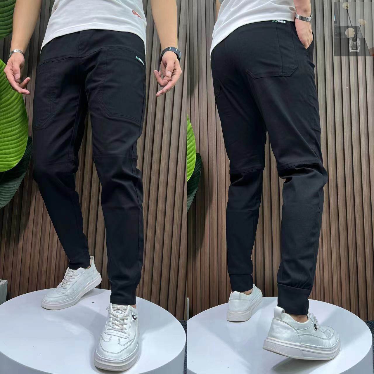 Dennis Trousers Company Early Autumn Six Pockets High Elastic Skinny Casual Pants All-match Casual Straight Pants Men - Image 4